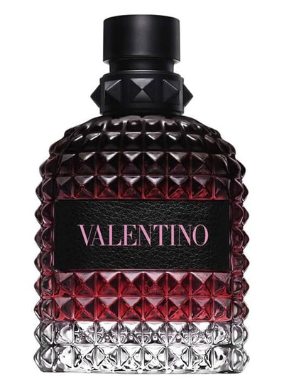 Valentino perfume bottle with a textured design on a white background